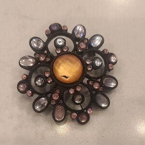 Elegant Gold and Silver Brooch